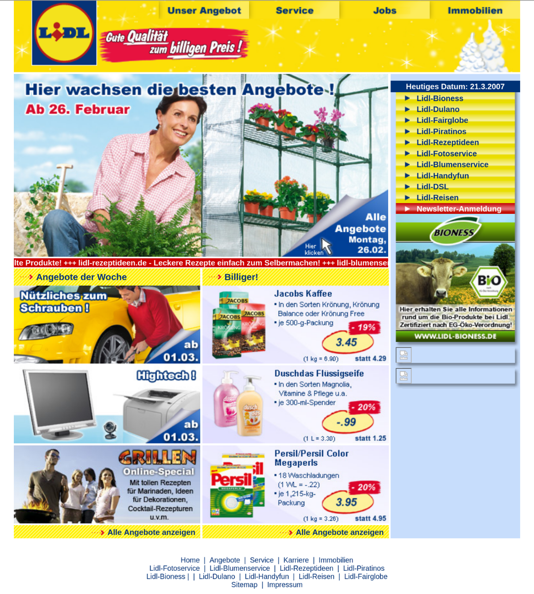 Old Lidl Website Challenge Image